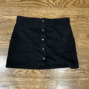 Woman’s botton down black skirt size medium